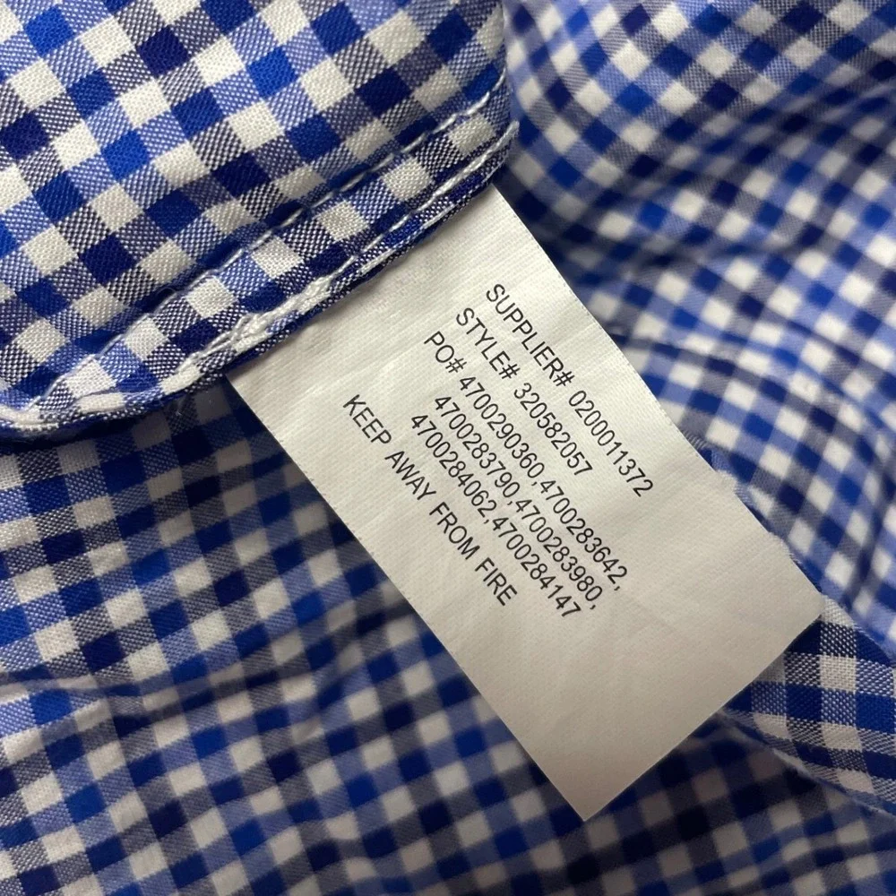 Ralph Lauren Blue Gingham Coverall Romper Infant Boys 9M